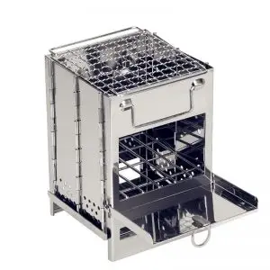 Square wood stove
