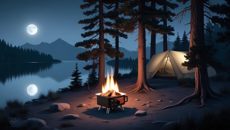 camping stove over a campfire